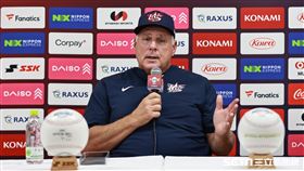 ▲世界12強棒球錦標賽複賽，美國隊總教練索夏（Mike Scioscia）出席賽後記者會。（圖／特派記者劉彥池攝影）