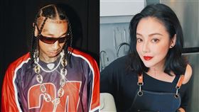 Tyga、歐陽靖。（圖／翻攝自IG、臉書）