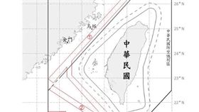 1131123_臺海周邊海、空域活動示意圖（圖／國防部提供）