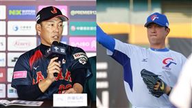 日本隊總教練井端弘和、王建民。（組合圖／記者林聖凱、劉彥池攝影）