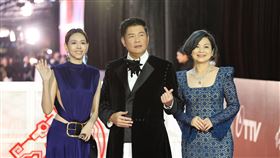 《小雁與吳愛麗》劇組團隊，曾國城、楊貴媚、夏宇喬。（圖／記者鄭孟晃、趙于瑩攝影）