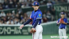 ▲世界12強棒球錦標賽複賽，台灣隊第2任投手江國豪。（圖／特派記者劉彥池攝影）