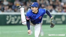 ▲世界12強棒球錦標賽複賽，台灣隊第3任投手郭俊麟。（圖／特派記者劉彥池攝影）