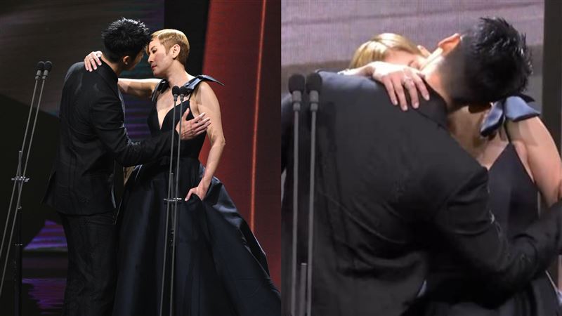 金馬台上突激吻吳君如　許光漢喊：老婆