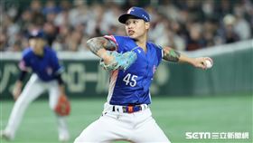 ▲世界12強棒球錦標賽冠軍戰，台灣隊先發投手林昱珉。（圖／特派記者劉彥池攝影）
