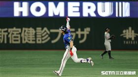 ▲世界12強棒球錦標賽冠軍戰，台灣隊中外野手陳傑憲炸裂3分砲。（圖／特派記者劉彥池攝影）