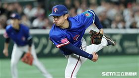▲世界12強棒球錦標賽冠軍戰，台灣隊換上第2任投手張奕。（圖／特派記者劉彥池攝影）