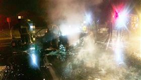 車禍,火燒車,嘉義,水上路段,二次撞擊,焦屍