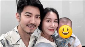 Apple（中間）和趙國翔（左）婚後育有一子。（圖／翻攝自Apple臉書）