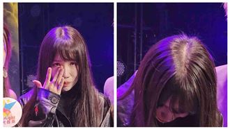 用冰砸國旗遭譙　樂天女神痛哭鞠躬謝罪