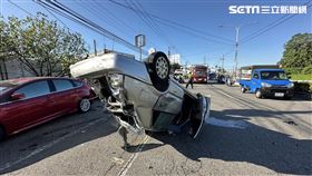 追撞車禍,彰化,台1線,煞車失靈,連環撞（圖／翻攝畫面）