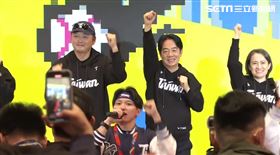 ▲接見「2024年世界棒球12強賽代表隊」，賴清德、蕭美琴與所有人一起跳台灣尚勇