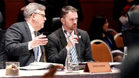 葛里爾（右）今天獲川普任命為貿易代表。（圖／路透社／達志影像）