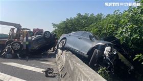 台南,國道,翻車,新營路段