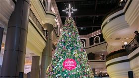 2024台北君悅11月27日晚間點亮十米高聖誕樹。（圖／飯店旅宿業者提供）