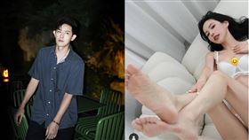 敖犬（左）幫忙拍攝發發（右）的辣照。（圖／翻攝自IG）