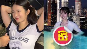 金奈見從白天到晚上曬出池畔比基尼，傲人上圍無所遁形。（圖／翻攝自nahyunworld IG）