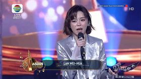 王瞳領獎。（圖／翻攝自民視台灣台）