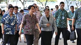 賴清德總統過境夏威夷，並訪問東西中心智庫。（圖／隨團媒體提供）