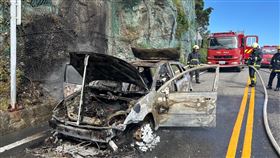 宜蘭蘇花公路火燒車。（圖／翻攝畫面）