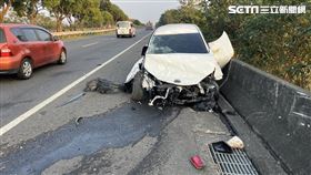 台78線,車禍,自撞,死亡,駕駛,噴飛（圖／翻攝畫面）