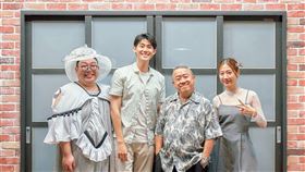 泰國娘娘（左起）、李玉璽、曾志偉、金針菇同台品嘗美食（圖／緯來提供）