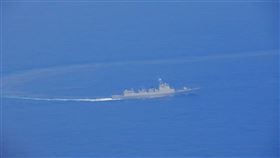 中共軍演，我偵獲共軍旅洋3型飛彈驅逐艦（圖／國防部提供）