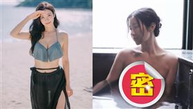 利穎怡曬出到台北礁溪泡溫泉的辣照被網友疑走光。（圖／翻攝自joannyle IG）