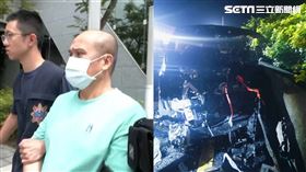 離奇死亡車禍，郝廣民人就坐在車內，造成胸部出血、斷雙腿急送醫。（圖／翻攝畫面）