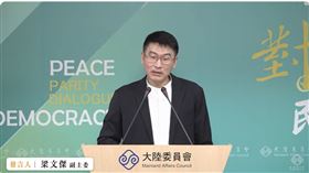 陸委會副主委兼發言人梁文傑。（圖／翻攝陸委會直播)