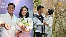 洪小鈴（左）和張天霖（右）結婚了。（圖／翻攝自洪小鈴臉書）