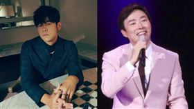 費玉清（右）被傳是周杰倫（左）的演唱會嘉賓。（圖／翻攝自IG、資料照）