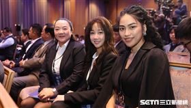 ▲射擊女將林怡君、吳佳穎、杜禕依姿出席113年國光體育獎章暨運動科學研究獎勵頒獎典禮。（圖／記者劉彥池攝影）