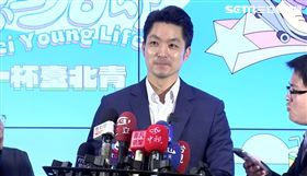 蔣萬安出席「台北青年理想生活節」會前受訪。