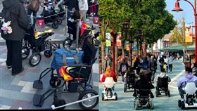 上海迪士尼輪椅之亂。圖／微博