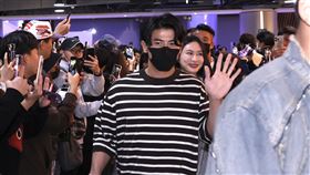 台灣隊陳傑憲與老婆（圖／記者鄭孟晃攝影）