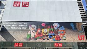 UNIQLO西門店換上嶄新主題外牆包裝，與全球眾多喜愛《海綿寶寶》的消費者一同歡慶全新UT系列上市。（圖／品牌業者提供）