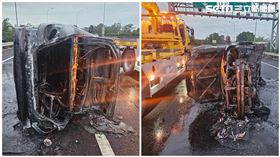 匝道,事故,國道,台南,交流道,火燒車