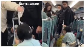  高鐵,潑水,道歉,藍衣女,兒子（圖／翻攝自Threads）