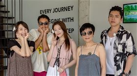 王大陸（右起）、張艾嘉、舒華、楊祐寧、柯佳嬿（圖／泰坦星提供）