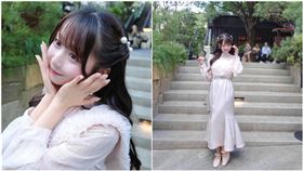 大谷映美里穿淡粉色禮服參加婚禮遭炎上。（圖／鏡週刊）