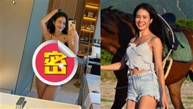 雷艾美趁空擋到桃園酒店度假解放比基尼。（圖／翻攝自雷艾美Facebook）