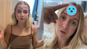 奧利維亞,額頭,痘痘（圖／翻攝自奧利維亞TikTok）