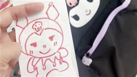  好市多店員塗鴉繪畫動漫人物，讓小女孩驚喜不已。（圖／翻攝自好市多商品經驗老實說臉書社團）