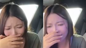 中國極越汽車裁員，一名旗下女主播崩潰。（圖／翻攝自微博）