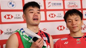 ▲李洋選手生涯最終戰，年終賽止步小組賽，王齊麟、李洋淚灑後台。（圖／羽協提供）
