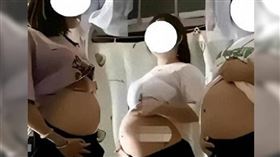 3名女學生同時懷孕，聲稱孩子是同一人的。（圖／翻攝自微博）
