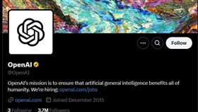 26歲OpenAI吹哨者陳屍家中
（圖／翻攝自X）