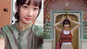 百萬網紅愛莉莎莎分享到印度的Vlog。（圖／翻攝自愛莉莎莎Instagram）