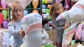 士林夜市金髮美眉超甜美，顏值、身材不輸日韓明星，吸引大批網友朝聖。（圖／翻攝threads@dazzling.conqueror）